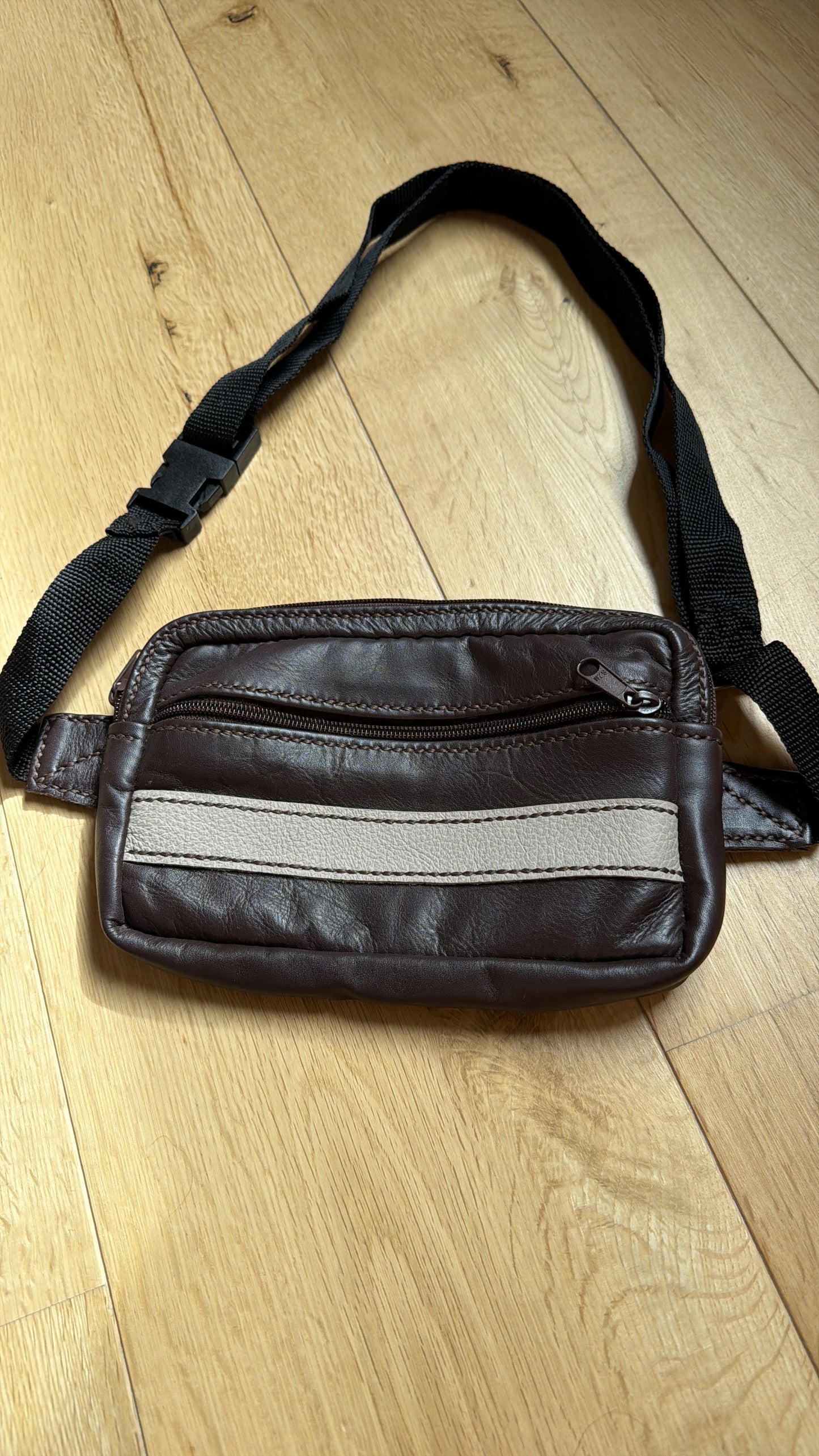 Men's Crossbody Bag – Coffee leather