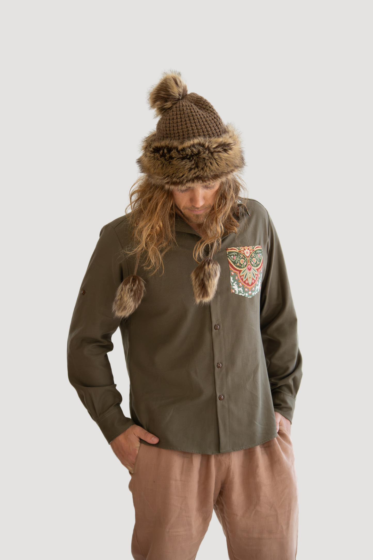 Desert Dune Long Sleeve Shirt | Desert Spice | Olive