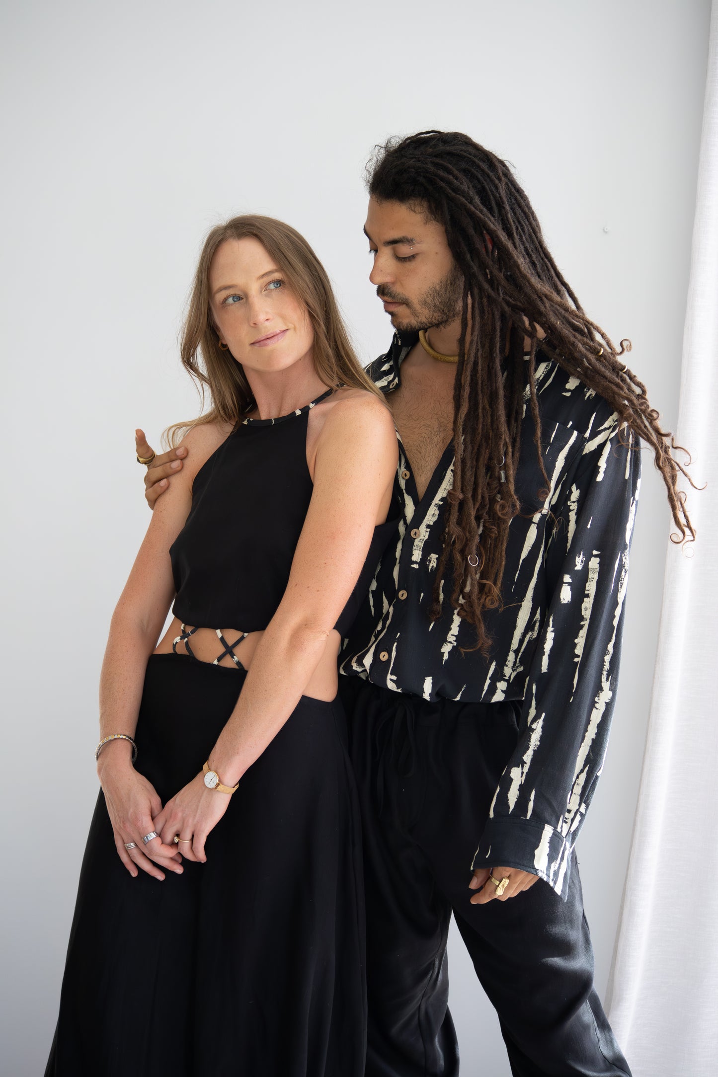 Desert Flame Dress | Charcoal with Zebra