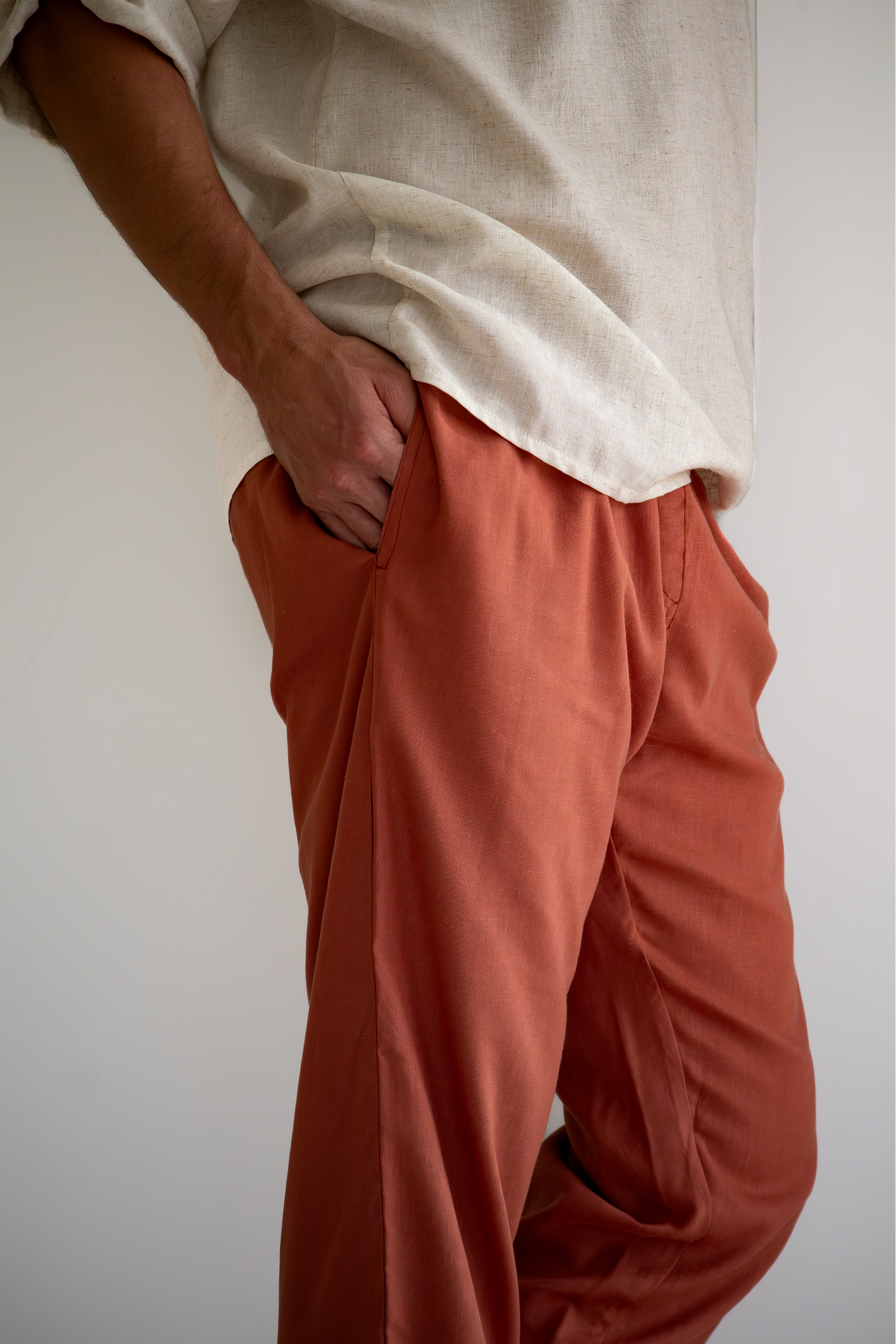 Nomad Linen Trousers | Flame