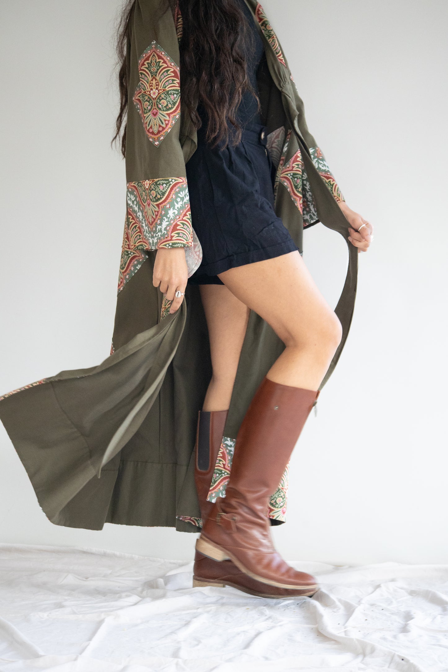 Desert Spice Winter Kimono | Olive