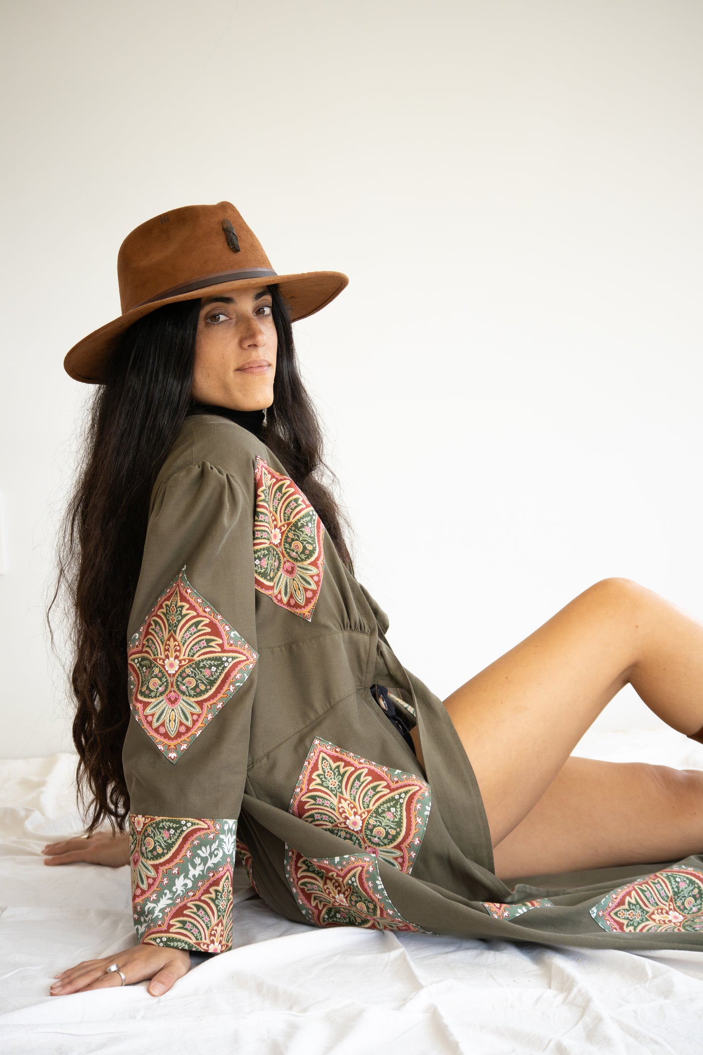 Desert Spice Winter Kimono | Olive