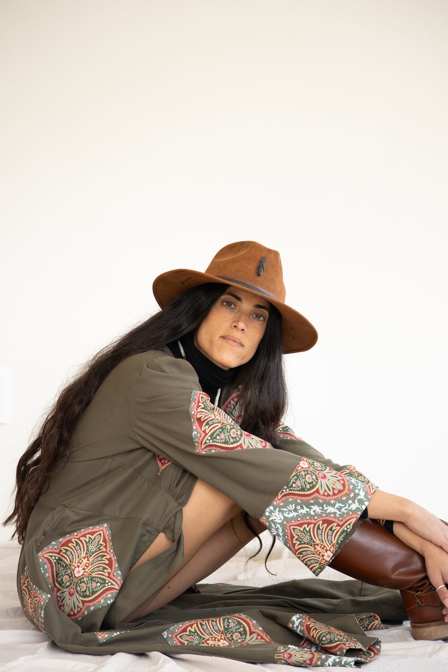Desert Spice Winter Kimono | Olive