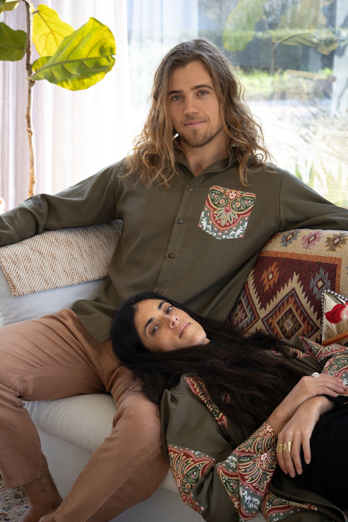 Desert Dune Long Sleeve Shirt | Desert Spice | Olive
