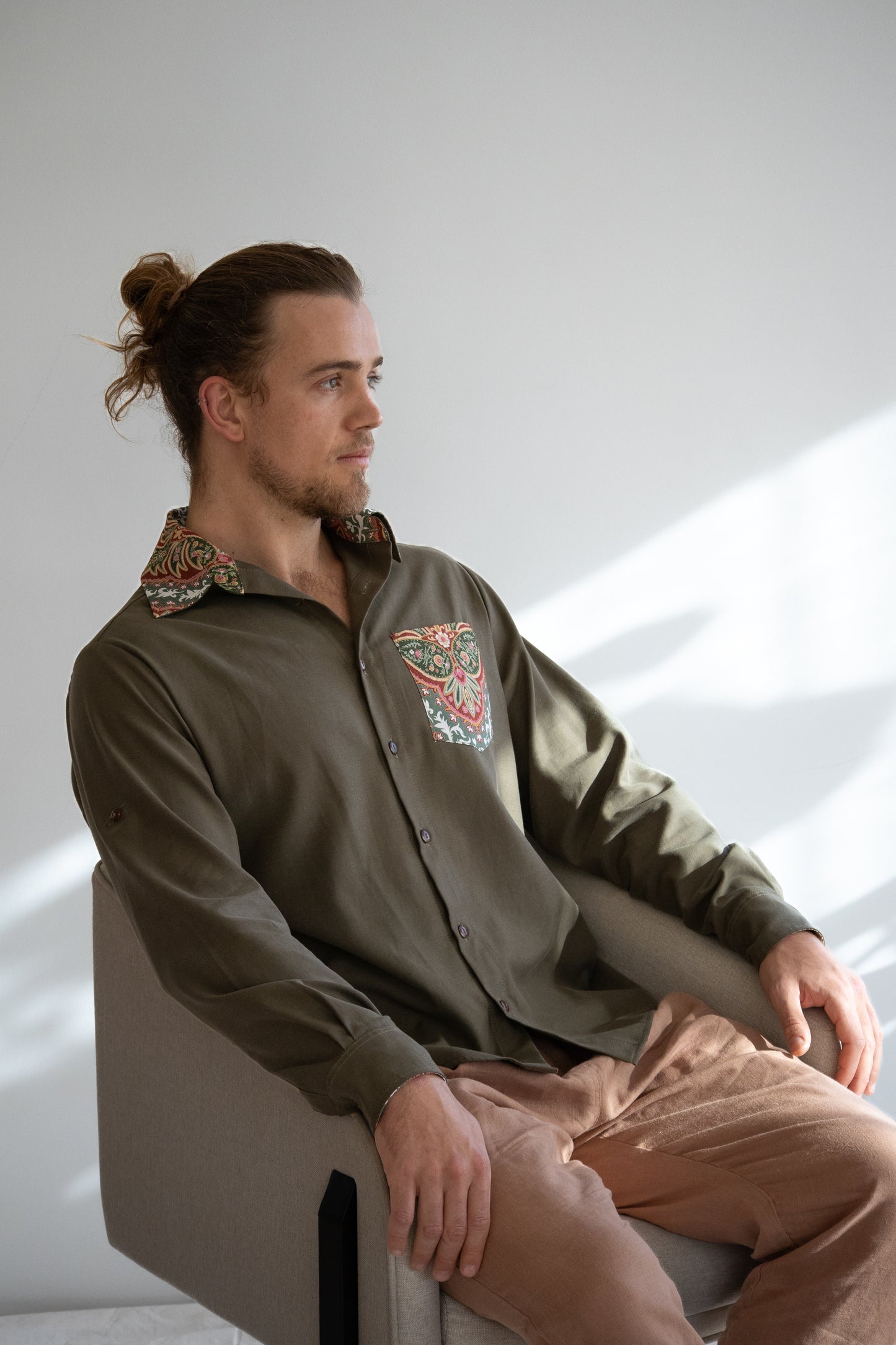 Desert Dune Long Sleeve Shirt | Desert Spice | Olive