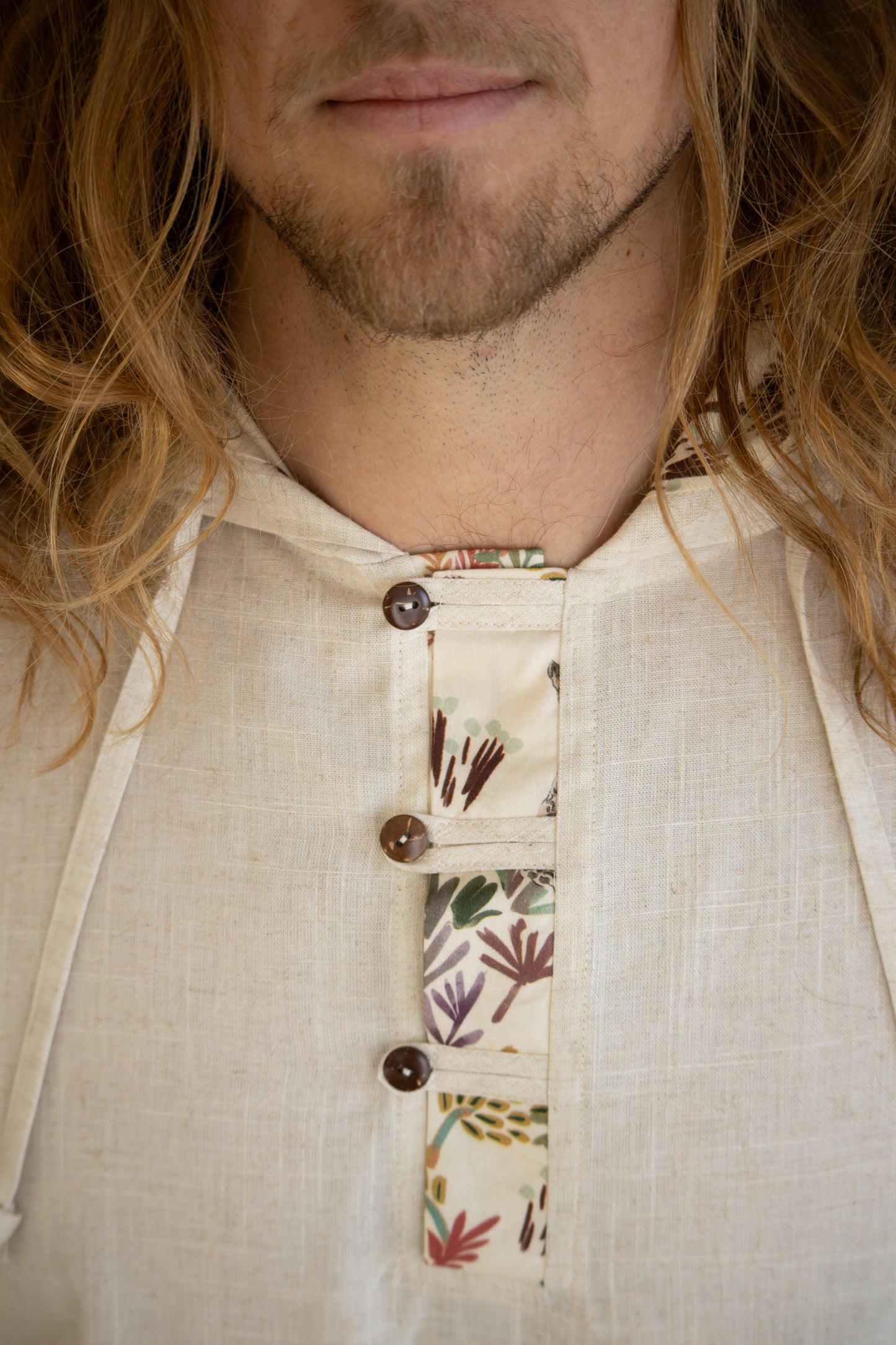 Canopy Linen Hoodie | Lemur Adventures | Oatmeal