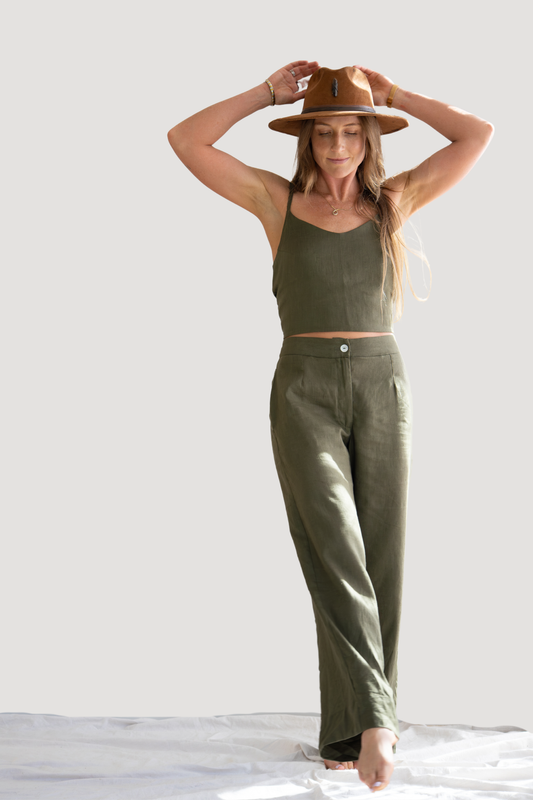 Dune Drift Top | Khaki Green
