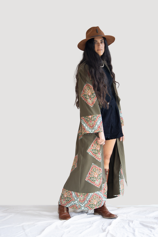 Desert Spice Winter Kimono | Olive