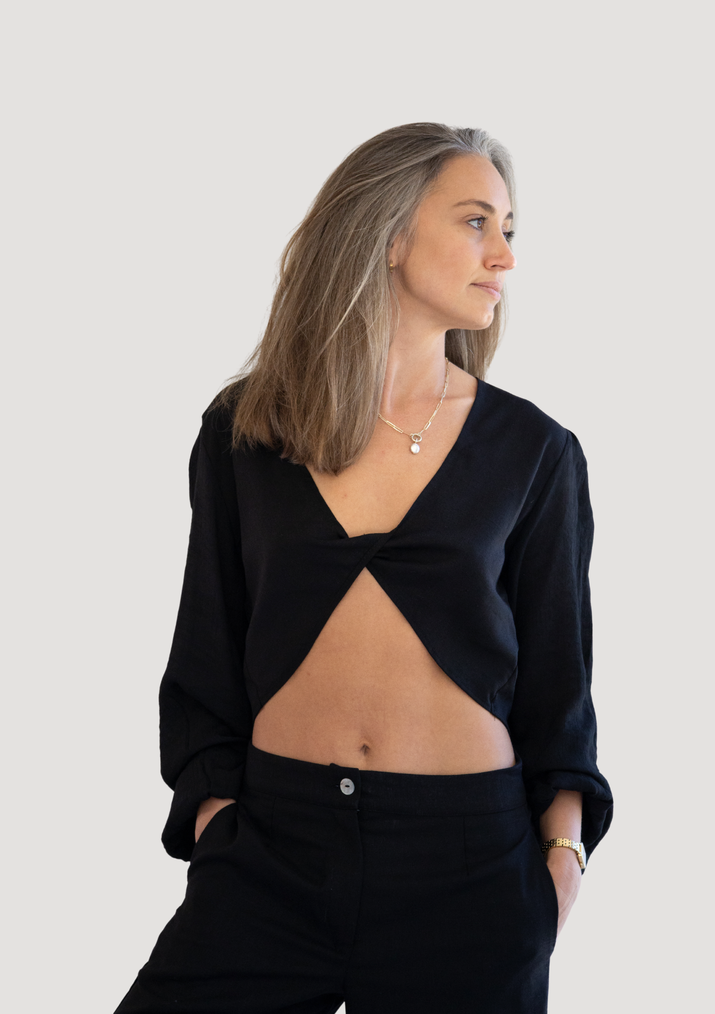 Twilight Twist Top | Charcoal