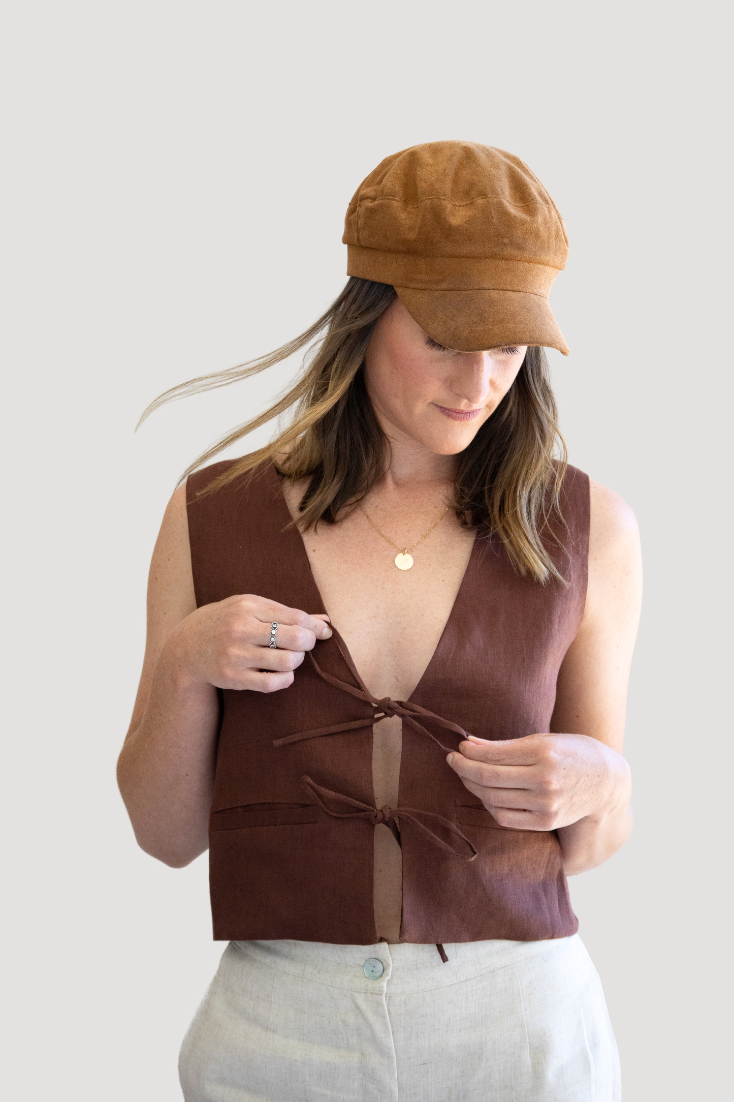 Whispering Tie Waistcoat | Baobab Brown