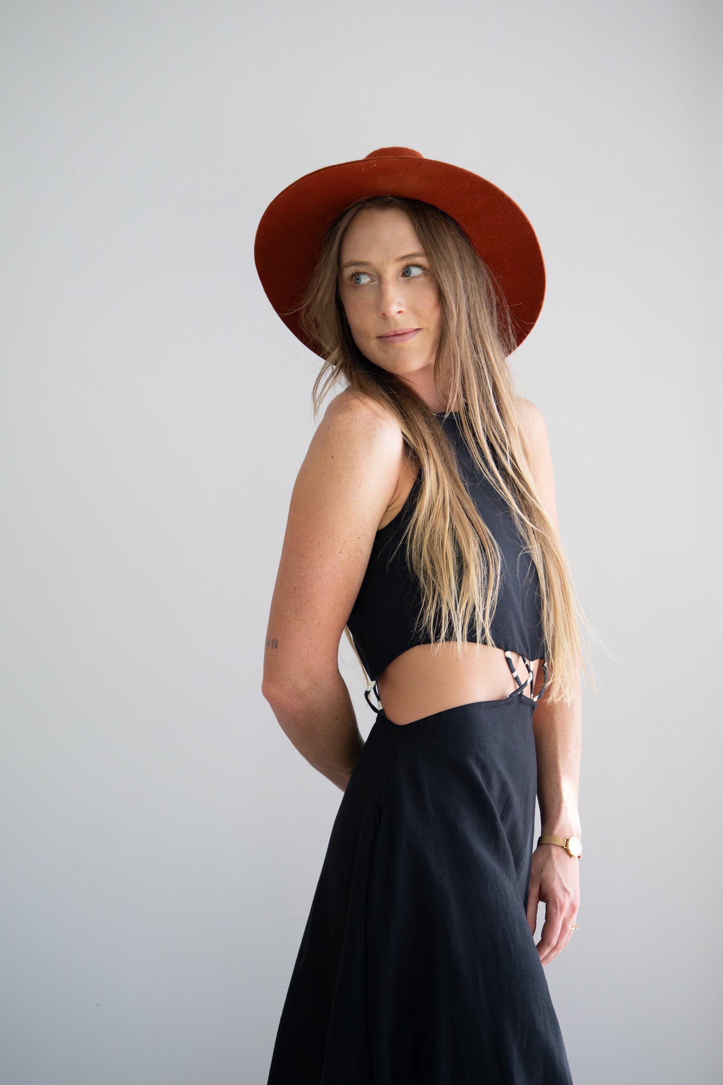 Desert Flame Dress | Charcoal with Zebra