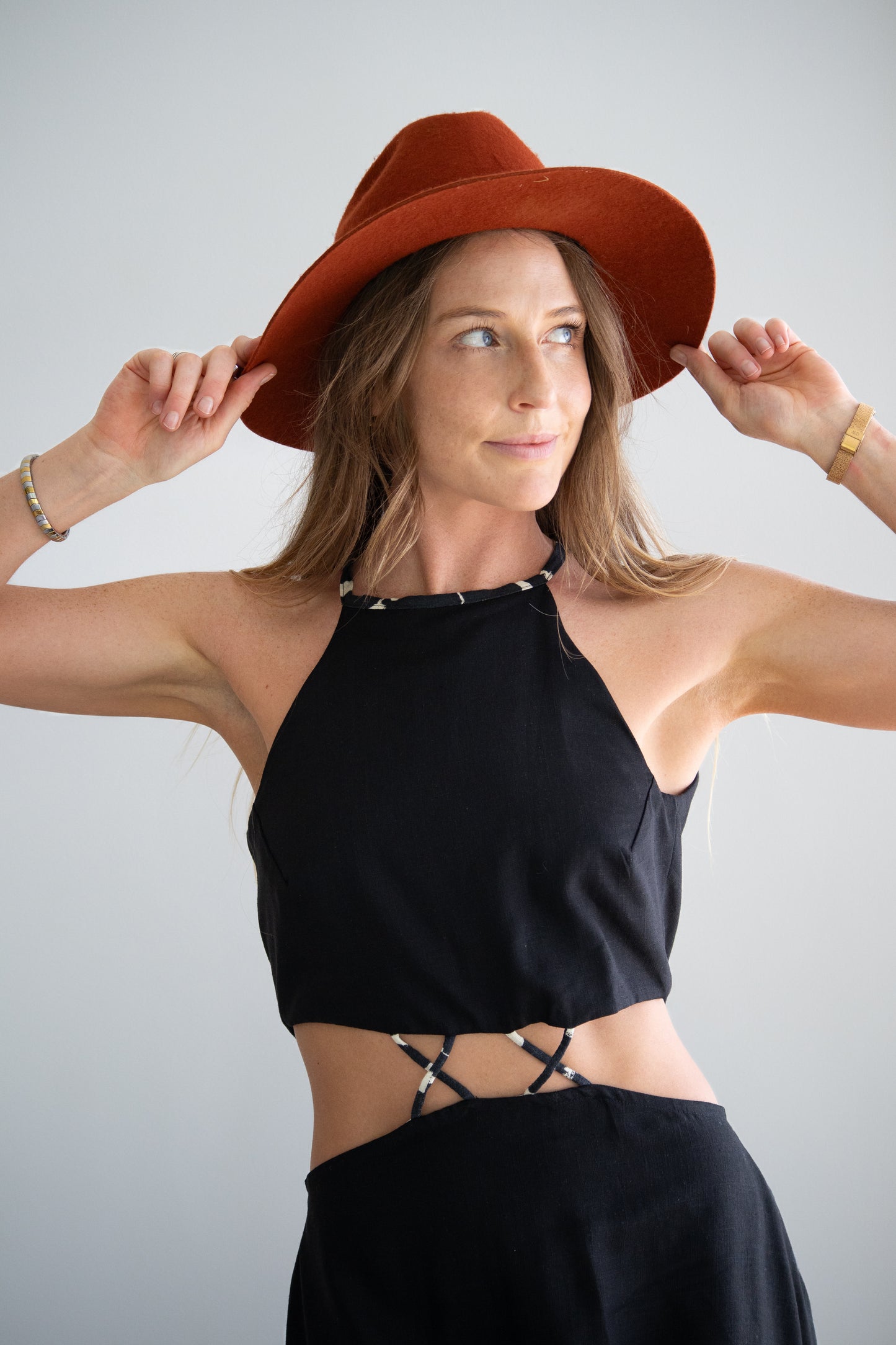 Desert Flame Dress | Charcoal with Zebra