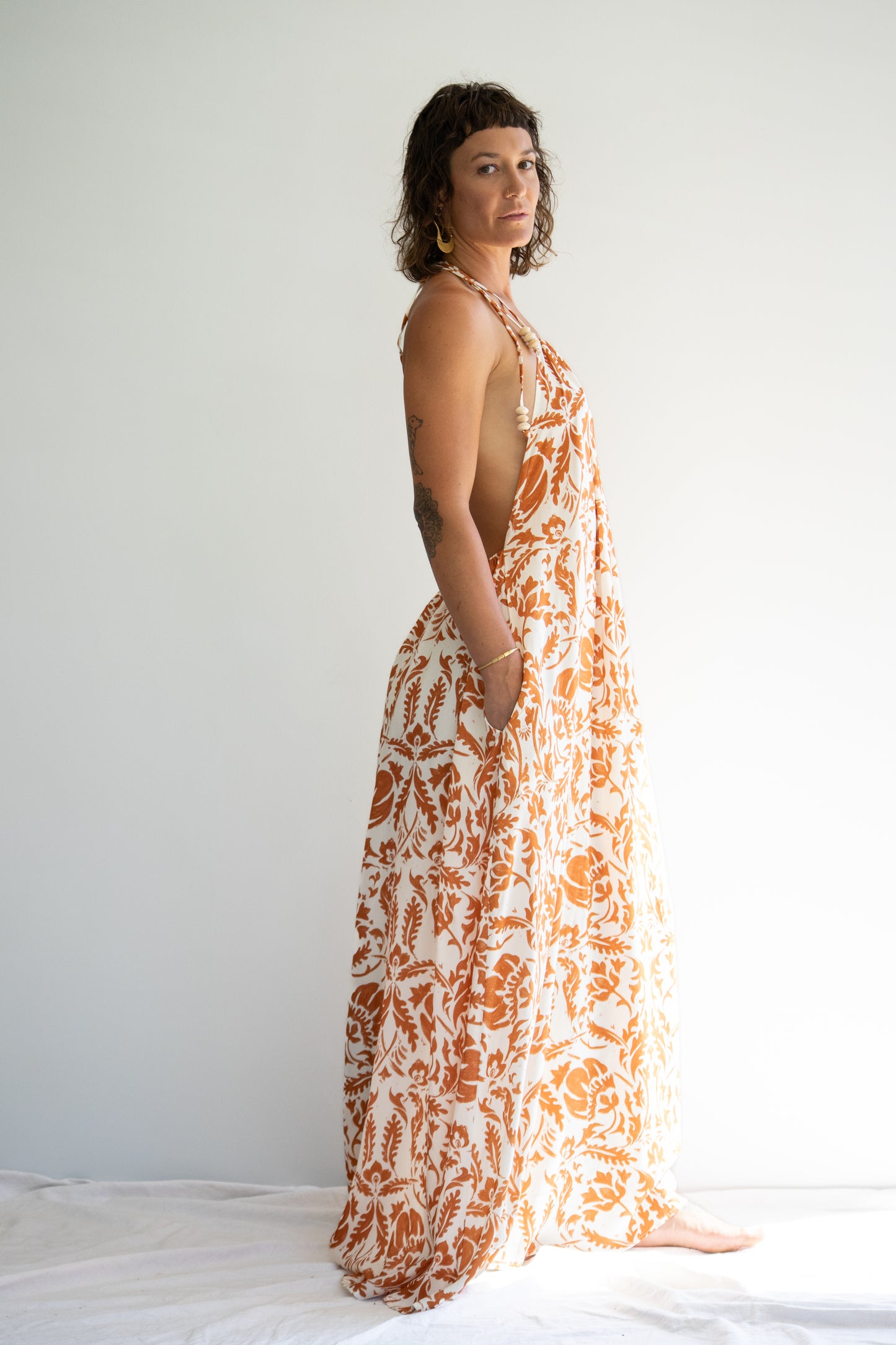 Sienna Drawstring Dress | Marula Glow