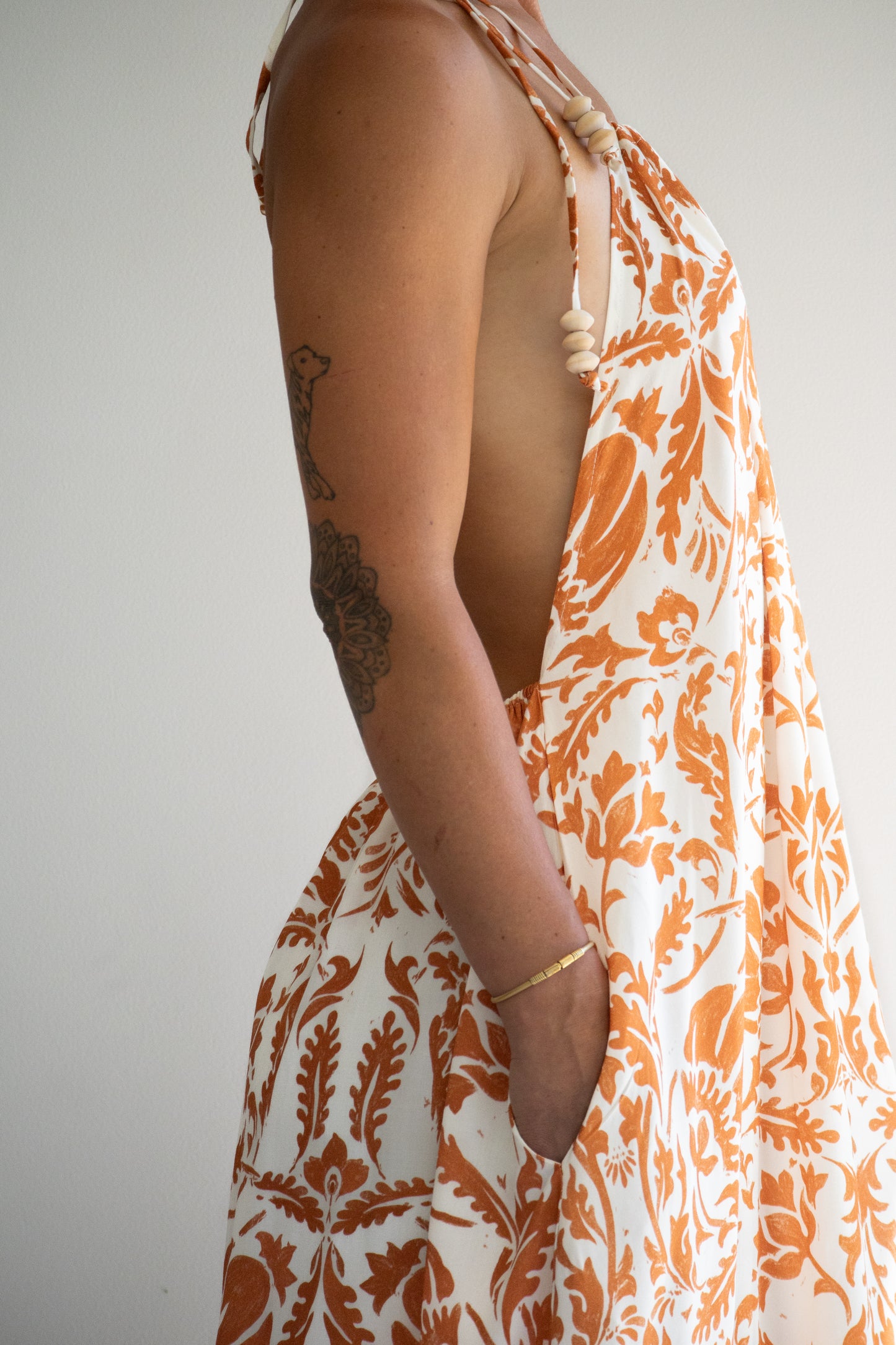 Sienna Drawstring Dress | Marula Glow