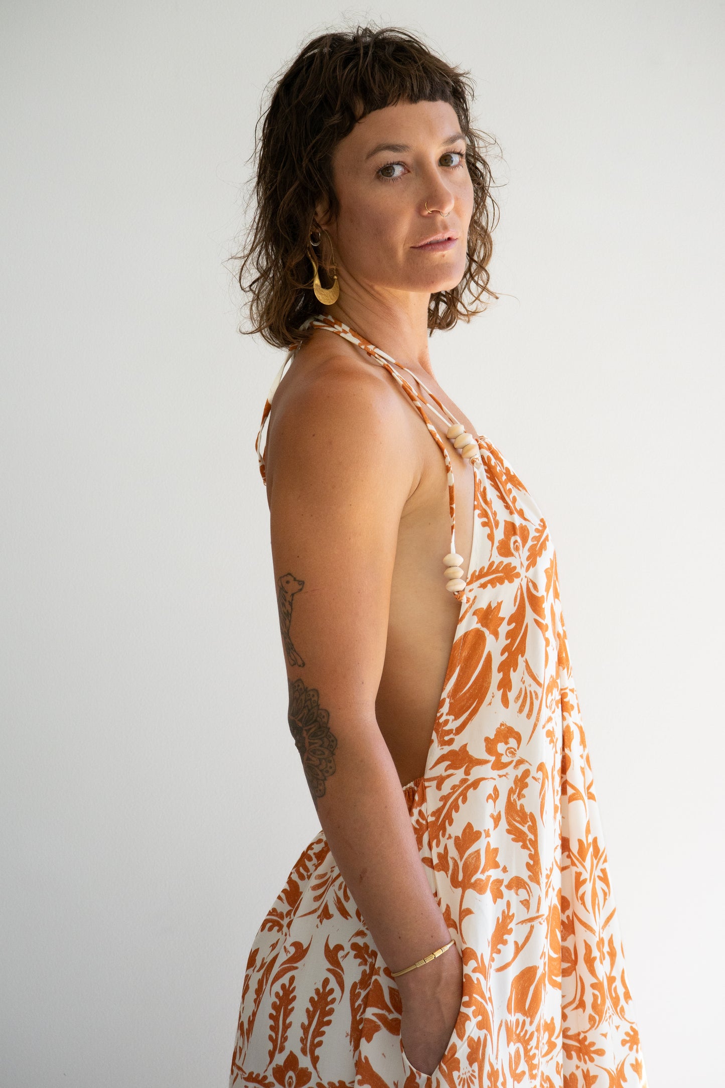 Sienna Drawstring Dress | Marula Glow