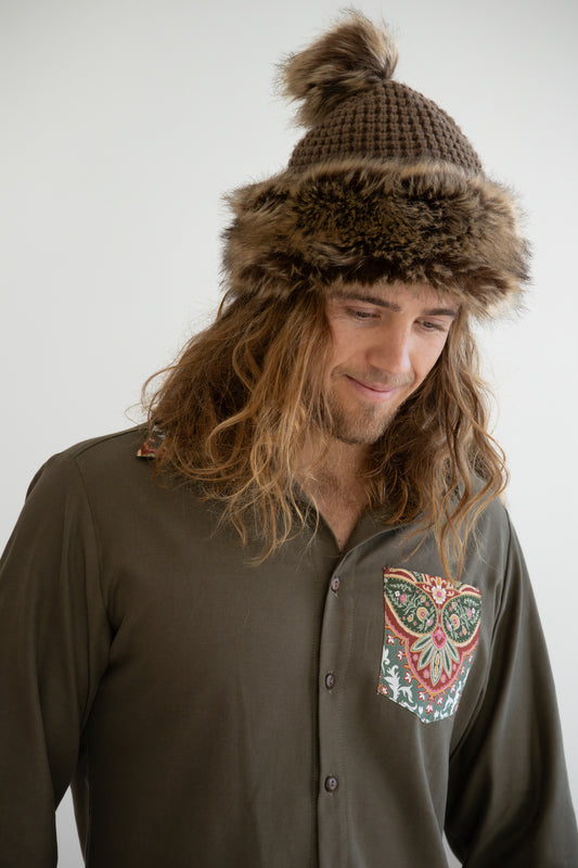 Desert Dune Long Sleeve Shirt | Desert Spice | Olive